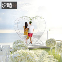 Net red punch-in outdoor photo love bar chair card seat table and chair scenic wedding shooting props creative simplicity