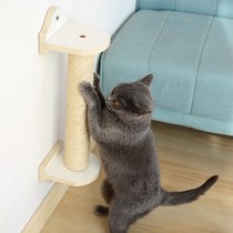 Sisal cat grabbing post grinding claw pillar Cat Felling Cat Climbing Frame with Paw Hemp Rope Homemade Wall Hanging Cat Grabbing Board Kitty Toy
