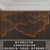 Chinese style stainless steel hanging screen partition wall entrance Simple modern office household living room wrought iron decoration