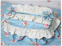 Blue floral tissue box coat cotton fabric lace paper towel coat car box coat