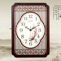 Kaiqin large new Chinese style mute living room quartz wall clock clock wall watch Bedroom watch Dining room wooden clock