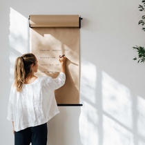 Creative hand-painted Kraft paper scroll wall drawing board display demonstration work course planning brainstorming graffiti wall