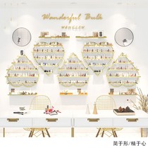 Nail shop Wrought iron nail art rack Nail oil glue shelf Nail polish shelf display rack Wall wall heart-shaped shelf