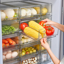 Refrigerator fresh-keeping frozen drawer storage box drawer kitchen storage food food finishing artifact egg box