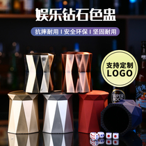 Bar KTV dice cup Nightclub net red personality feel thickened creative diamond silencer shaking screen cup custom logo