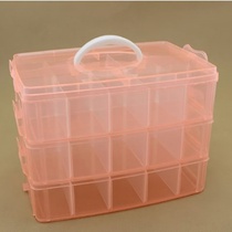 Multi-layer transparent storage box LEGO bricks storage and finishing box Plastic storage box Childrens hair jewelry jewelry box