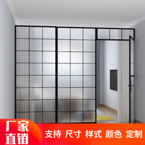Wrought iron Changhong tempered glass screen partition wall modern household compartment living room entrance entrance office decoration