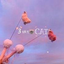 Full 303fat original hand for teasing cat with cat mini interacting young cat toy pink tail