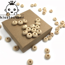 Hair embryo solid wood wooden wooden 14mm baby molar abacus wooden beads handmade Diy paint art Paint painting supporting materials