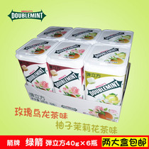 Green Arrow bomb cube sugar-free chewing gum 40g * 6 bottles of rose oolong tea flavor grapefruit jasmine tea flavor elastic Square