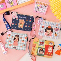 Original Korean version of Canvas Art Cute Student Versatile Zero Money Bag Women Coin Bag Handpurse woman small and short