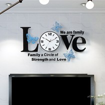 Nordic light luxury clock living room home wall clock modern simple creative art personality Net red hanging watch free hole