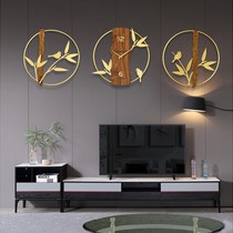 New Chinese wall clock living room sofa background wall decoration home fashion creative clock simple personality silent clock