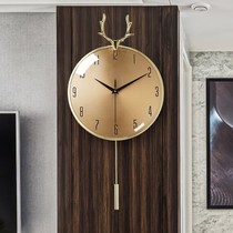 Nordic light luxury living room wall clock simple modern watch Net red creative bedroom home atmosphere quartz decorative clock
