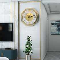 Nordic light luxury creative wall clock personality Art simple European living room clock atmospheric home fashion gossip clock