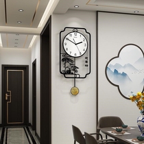 China Wind Hung Clocks Living Room Home Fashion New Chinese Clock Network Red Creativity Personality Art Watch Atmosphere Wall-mounted Wall