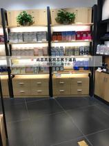 Wooden paint European bag cosmetics display cabinet beauty salon skin care shop shelf light box jewelry display counter