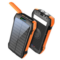 Fast-charging wireless charging 30000mAh Solar charging treasure Large capacity Three-proof mobile power hand electric bidirectional waterproof