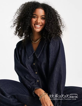 UK 11 11 2021 trend-oriented women's new lapel dark slim Joker shirt