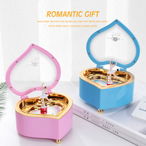 Romantic heart-shaped music box music box creative rotating dance ballet little girl children's valentine's day birthday gift