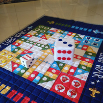 全棉绗缝飞行棋地毯亲子地垫超大号尺寸郊游野餐垫大富翁游戏地毯