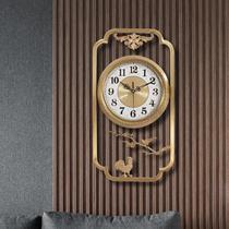 Pure copper light extravagant clock hanging clock Living room Home Fashion European-style clock Living room Creative personality New Chinese quartz clock