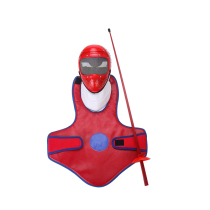 Fencing equipment Childrens training plastic suit Helmet vest Induction sword send screwdriver set Send the whole sword bag
