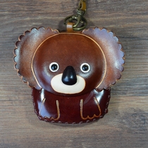 Handmade cartoon animal coin bag cowhide mini wallet creative leather coin purse female animal gift wallet