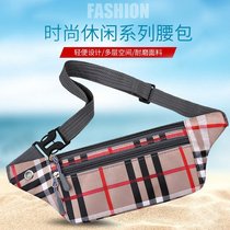 New style body bag plaid ultra-thin sports satchel multi-functional unisex waist bag Oxford cloth casual waist bag