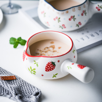 Day Style Milk Pan Mesh Red ceramic Home Non-stick Pan Cooking Porridge Bubbling Noodles Hot Milk Baby Baby Coveting Mini Casserole Pan