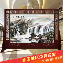 New Chinese solid wood screen office company living room hotel entrance entrance hall partition entrance hall partition