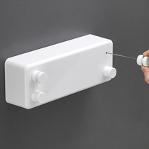 Double-line balcony non-perforated clothesline indoor shrink drying clothes artifact cool clothes invisible telescopic drying rack steel wire