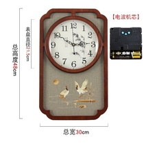 Chinese style living room hanging bell Chinese wind quartz clock muted personality art creative decoration wheat straw painters When using timepieces