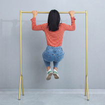 Clothes rack Floor-to-ceiling balcony Bedroom inside and outside the dormitory Nordic net red cool drying clothes rack single rod simple clothes rack