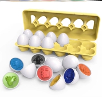 Paired Eggs Mon Early Teach Chicken Egg Shell Twist Egg Shape Color Letter Digital Pairing Egg Children Puzzle