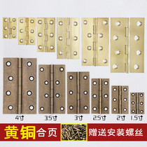 Bronze Hinge Encyclopedia Window Folding Accessories Folding Antique Hardware Cabinet Door Golden Small Hinge