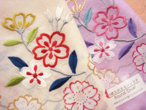 Japan imports and wind embroidery large handkerchief parround embroidered lotus leaf side ladies summer sweating softly handkerchief new