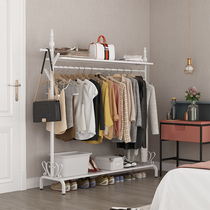 Wrought clothes rack floor bedroom Net red Nordic clothes hanger simple clothes hat rack single pole household clothes rack