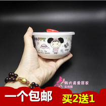 Small bone china ceramic fresh-keeping bowl with lid with sealed lid single microwave oven lunch box instant noodle bowl