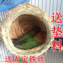 Birds nest straw grass nest tiger skin Parrot Birds Nest Parrot Nest warm small house nest supplies utensils