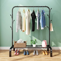Hanghanger Ground Floor Bedroom Shelf Simple Net Red Interior Dry Clothes Rack Standing Multifunction Rod Style Home