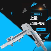 Shanghai upper measuring tooth thickness caliper Vernier tooth thickness measuring ruler gear measuring tool accuracy 0 02 engraving caliper