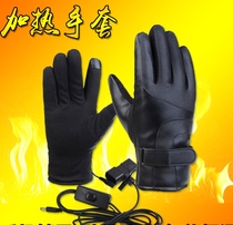 Electric heating gloves women's electric heating gloves electric car cotton five-finger lithium battery self-heating charging double-sided heating gloves