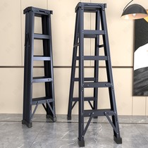 Ladder Household folding ladder thickened indoor herringbone ladder Mobile staircase telescopic step ladder Multi-function escalator Aluminum alloy