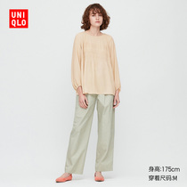 Uniqlo women's clothing pleated top (long sleeve) 428691 UNIQLO
