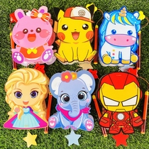 2021 Mid-Autumn Festival childrens material bag lantern cartoon portable light music lantern handmade DIY lantern gift