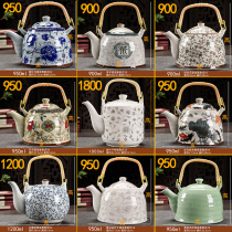 Hotel restaurant ceramic teapot with filter large girder single pot household tea kettle summer cool kettle