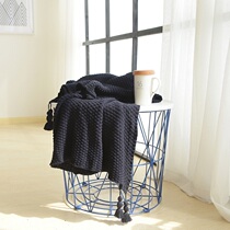 Cotton Nordic Knitted Blanket Office Nap Blanket Sofa Blanket Blanket Air Conditioning Blanket Fall Winter Single Towel