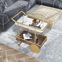 European-style hotel wine cart restaurant Mobile hand push dining car creative dining side tea truck kitchen cart