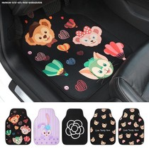 Cartoon car floor mat Civic chr carpet bear cute mini Mercedes-Benz gla smart BMW x1 interior female